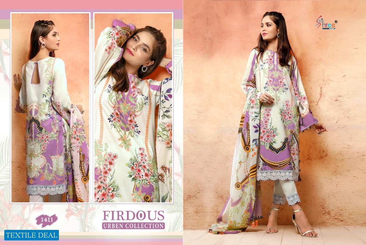 FIRDOUS URBEN COLLECTION BY SHREE FAB COTTON WITH EXCLUSIVE PRINT CASUAL WEAR SUITS