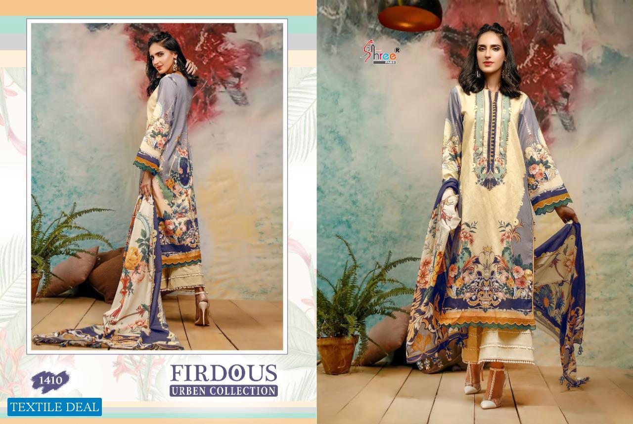 FIRDOUS URBEN COLLECTION BY SHREE FAB COTTON WITH EXCLUSIVE PRINT CASUAL WEAR SUITS
