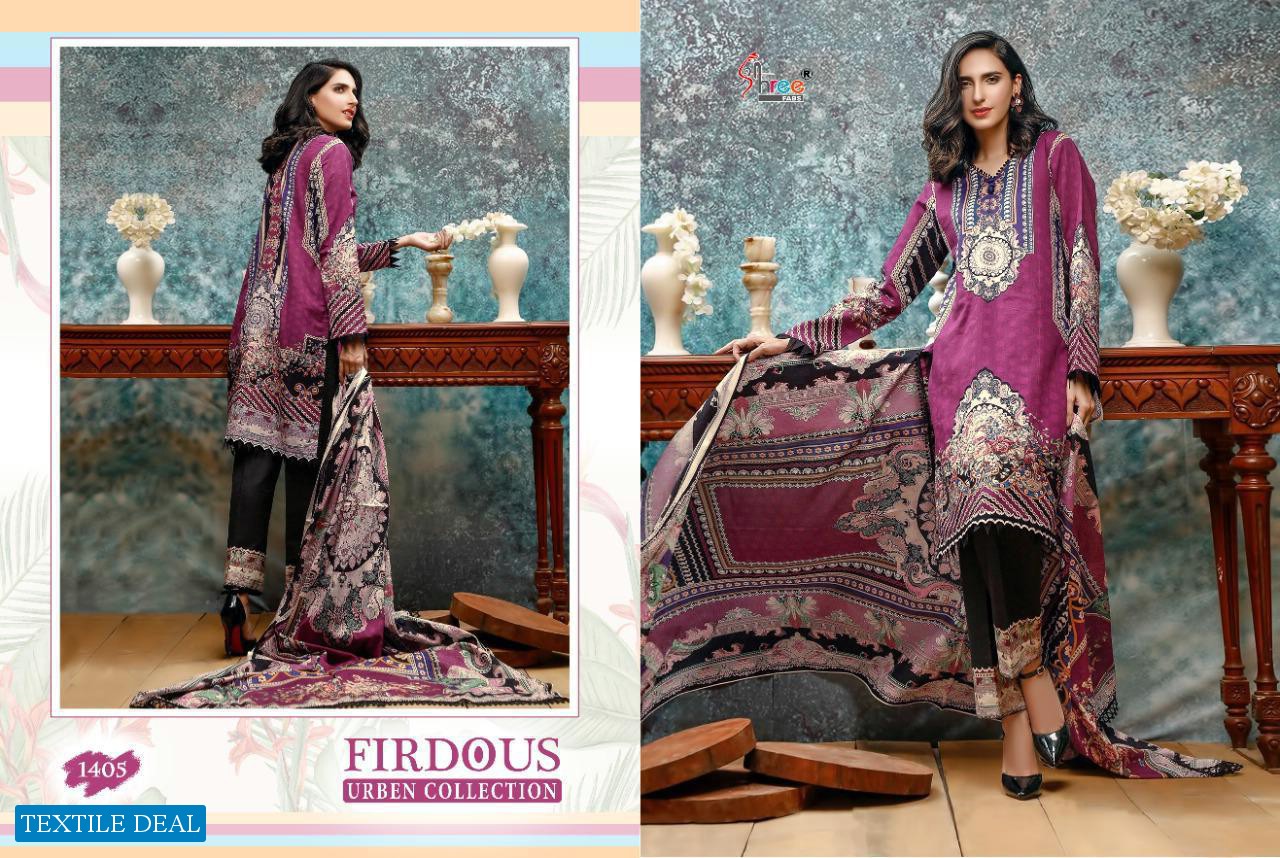 FIRDOUS URBEN COLLECTION BY SHREE FAB COTTON WITH EXCLUSIVE PRINT CASUAL WEAR SUITS