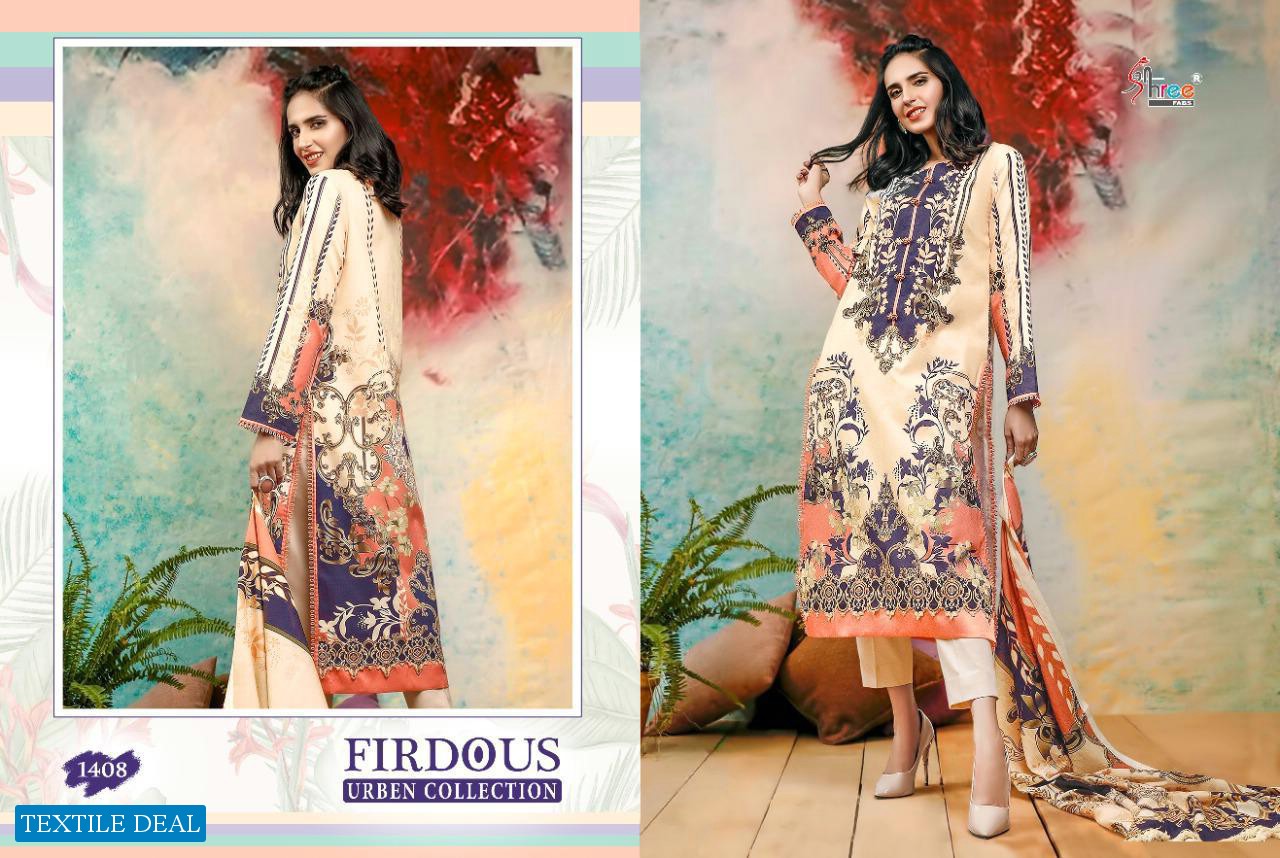 FIRDOUS URBEN COLLECTION BY SHREE FAB COTTON WITH EXCLUSIVE PRINT CASUAL WEAR SUITS