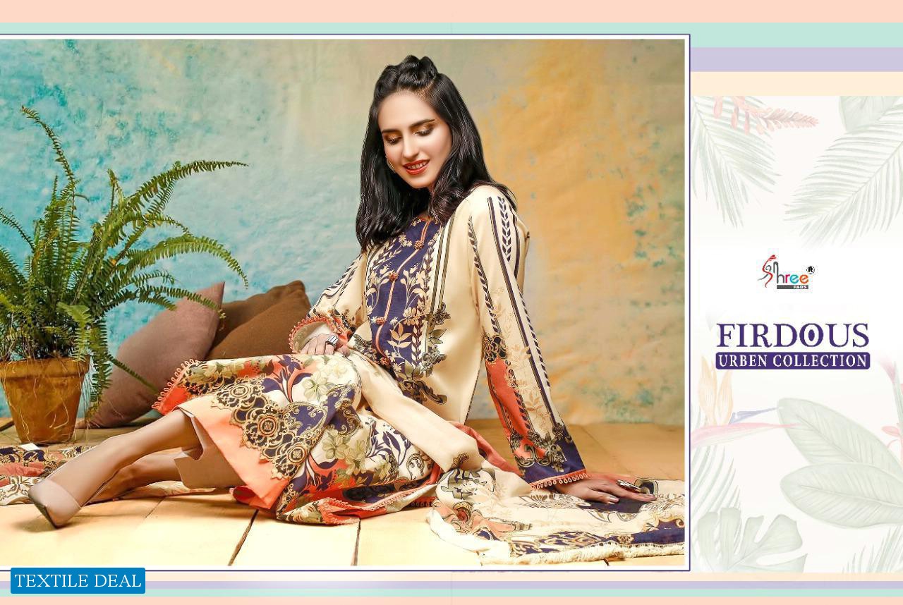 FIRDOUS URBEN COLLECTION BY SHREE FAB COTTON WITH EXCLUSIVE PRINT CASUAL WEAR SUITS