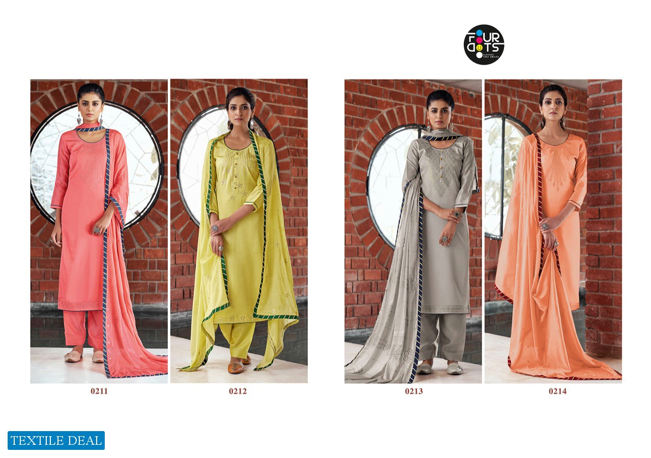 FOURDOTS SHUBHARAMBH VOL 4 MODAL SATIN CLASSY LOOK SALWAR SUITS