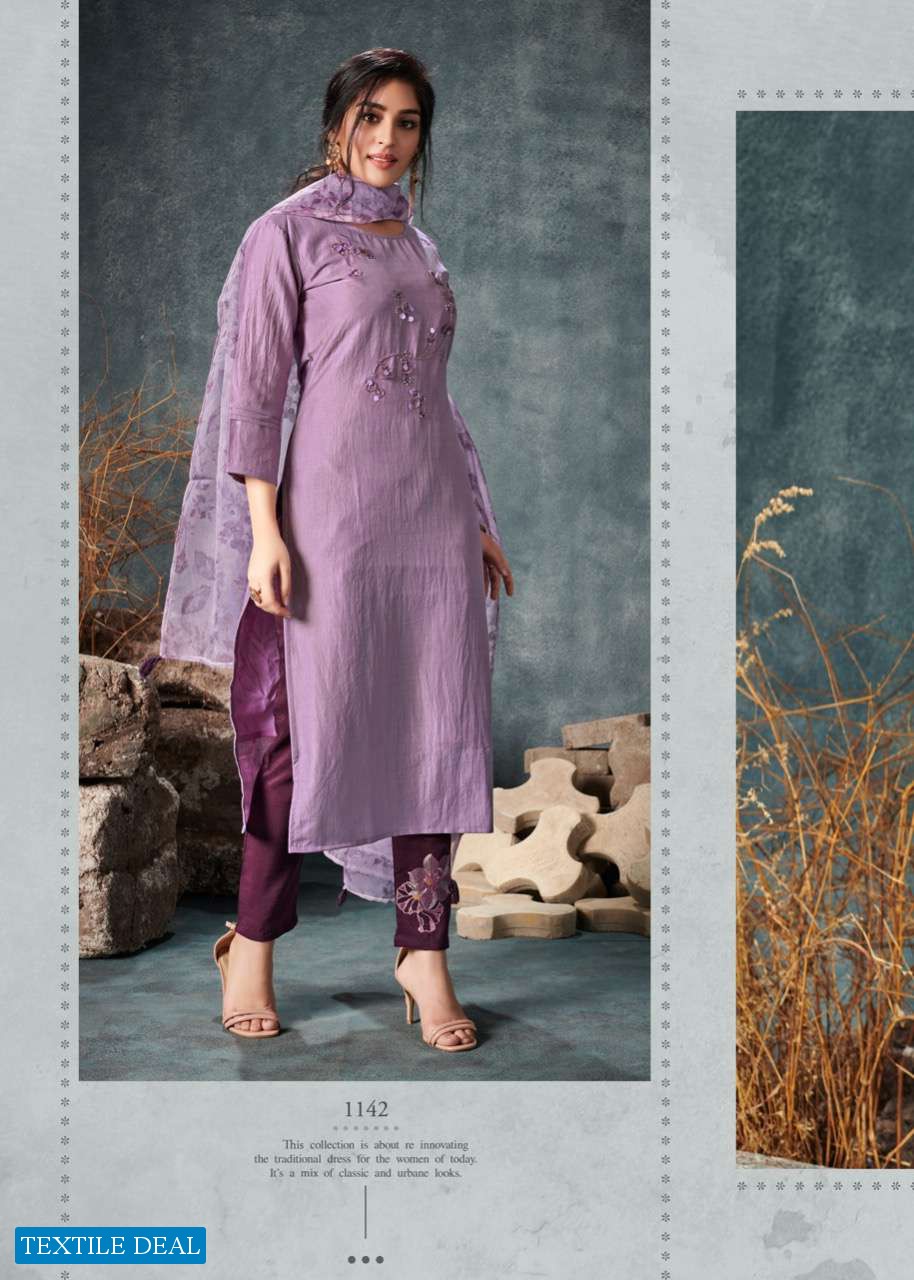 FRAGRANCE BY VINK ORGANZA SILK READYMADE INDIAN SALWAR SUITS