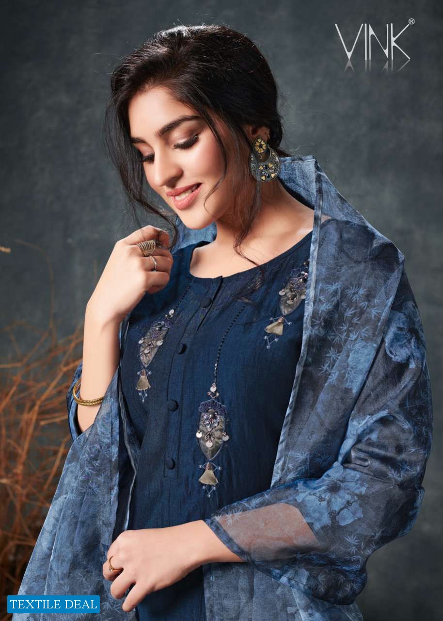 FRAGRANCE BY VINK ORGANZA SILK READYMADE INDIAN SALWAR SUITS