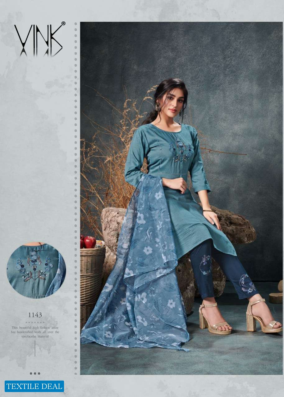 FRAGRANCE BY VINK ORGANZA SILK READYMADE INDIAN SALWAR SUITS