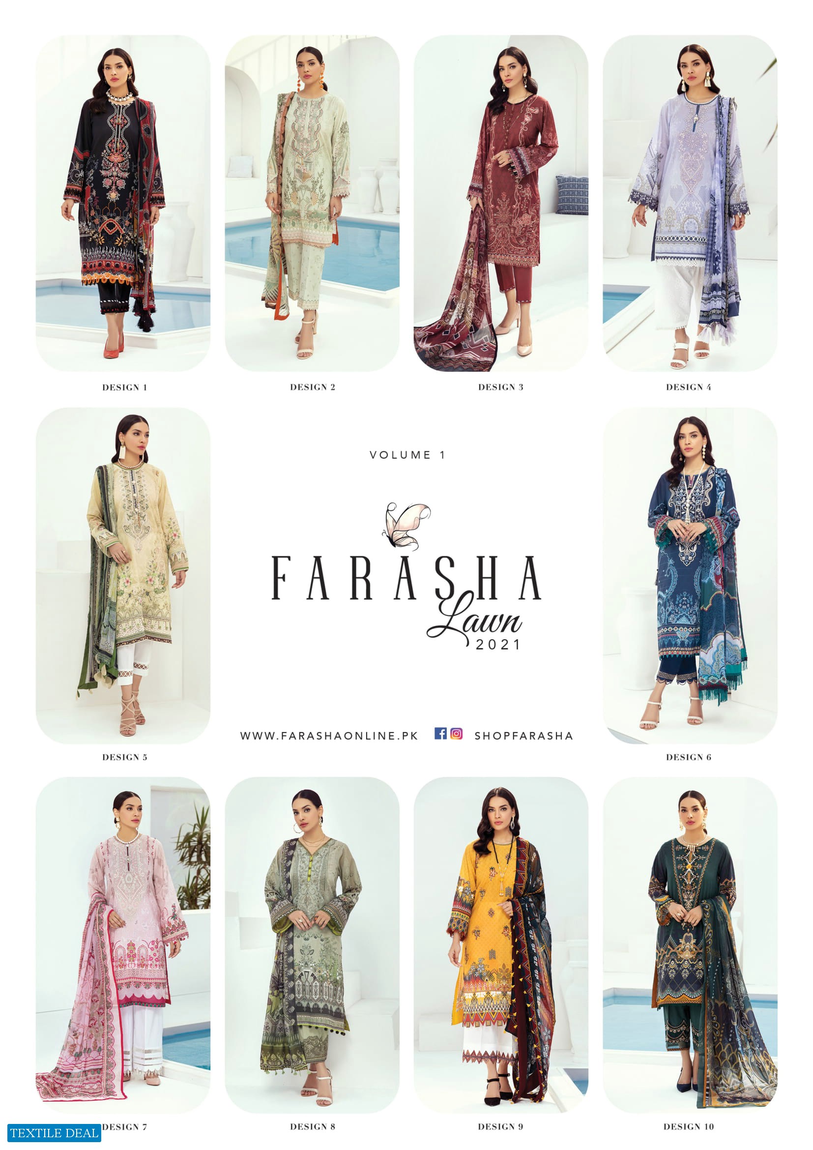Farasha Lawn 2021 Wholesale Original Lawn Pakistani Dress