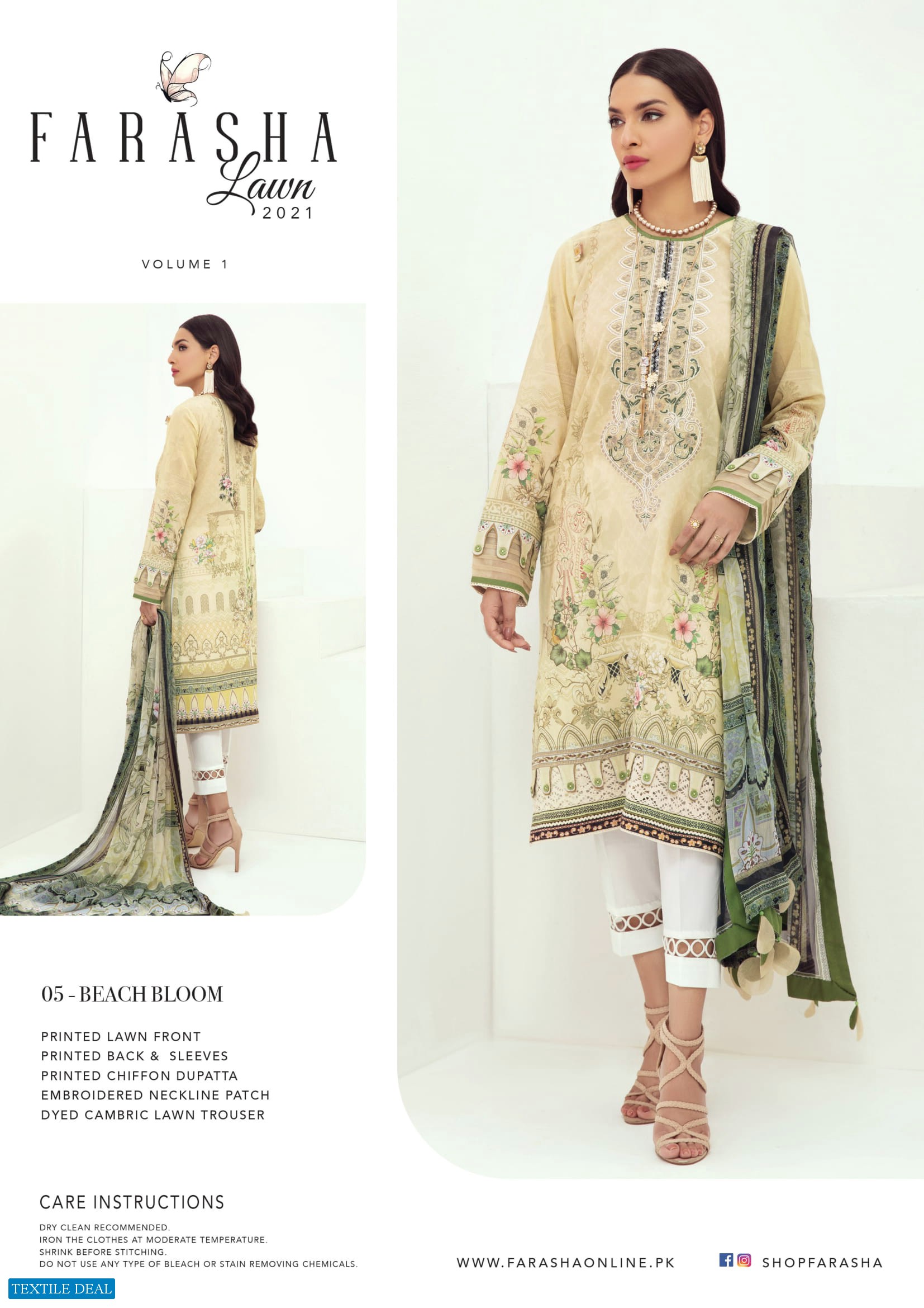 Farasha Lawn 2021 Wholesale Original Lawn Pakistani Dress