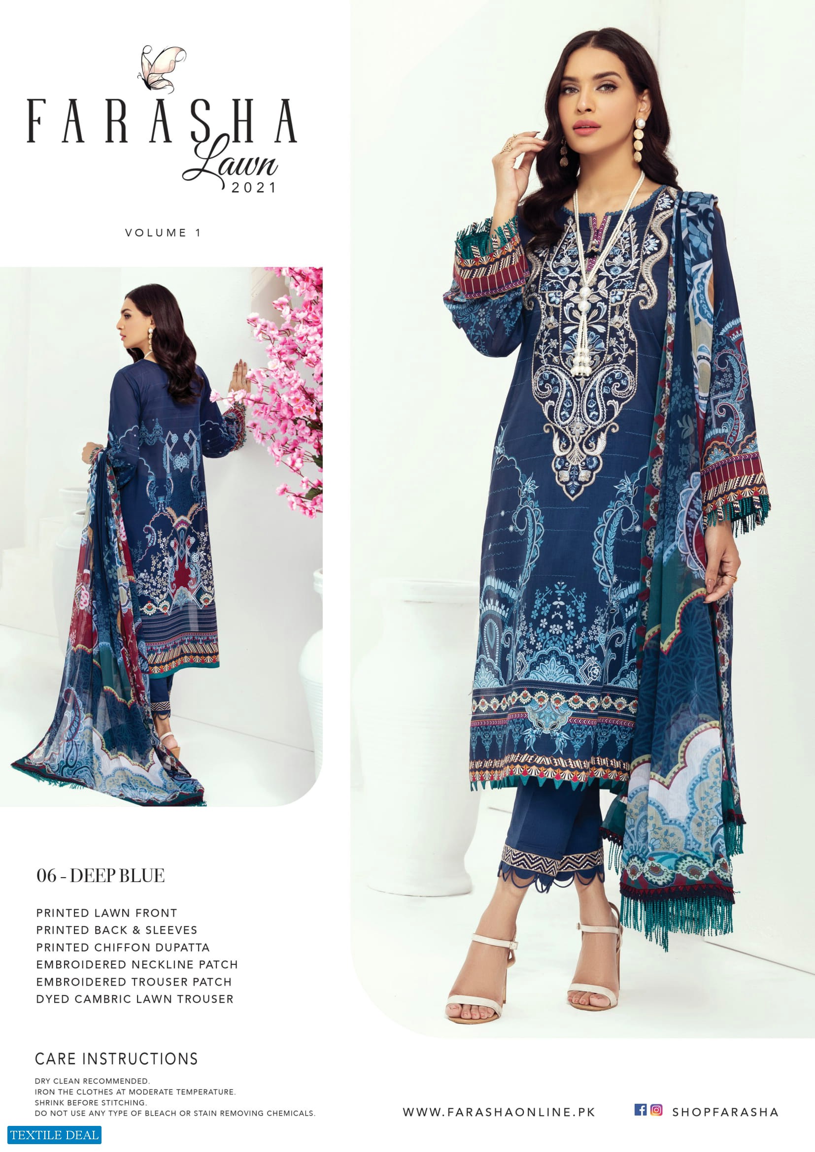 Farasha Lawn 2021 Wholesale Original Lawn Pakistani Dress