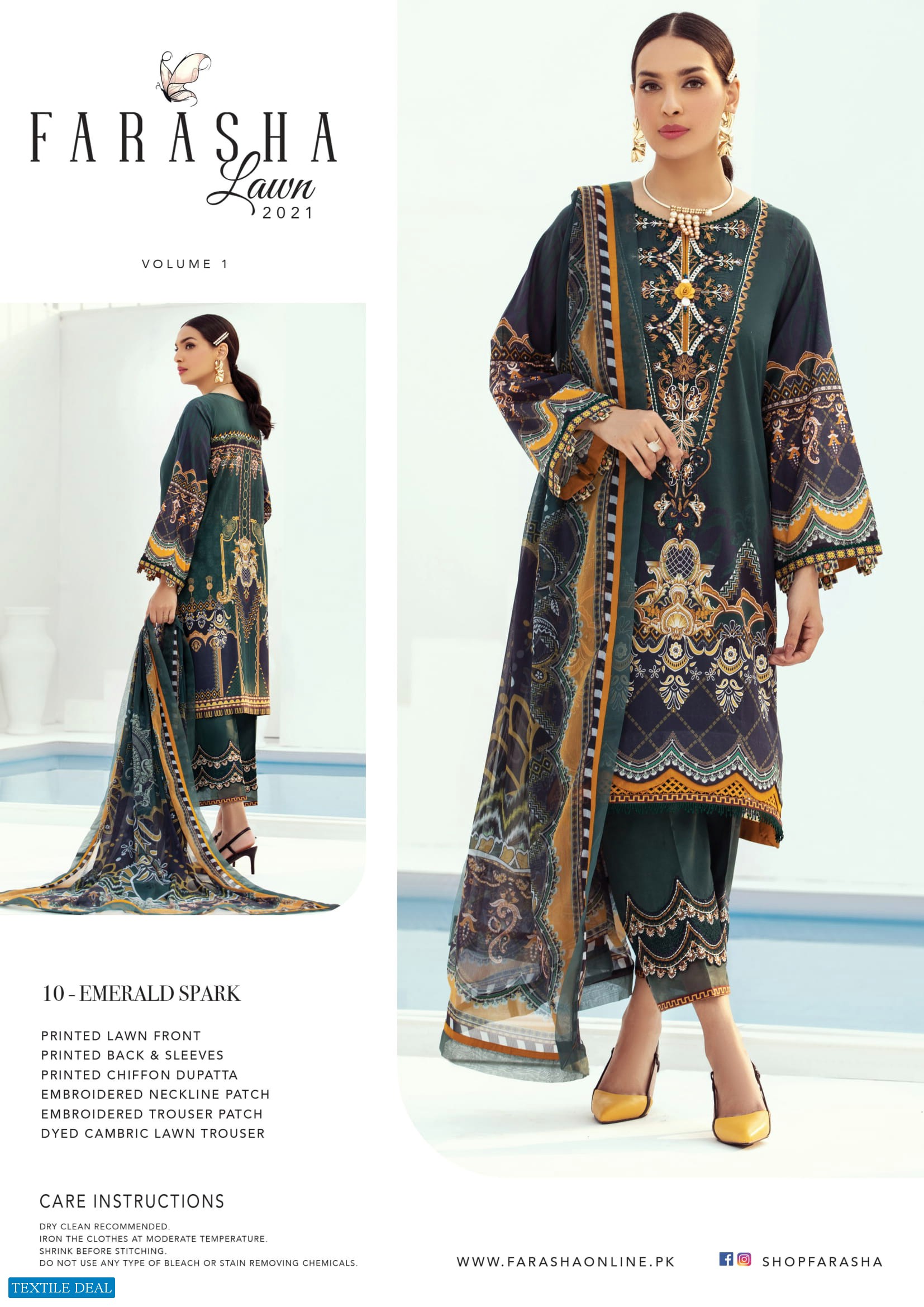 Farasha Lawn 2021 Wholesale Original Lawn Pakistani Dress