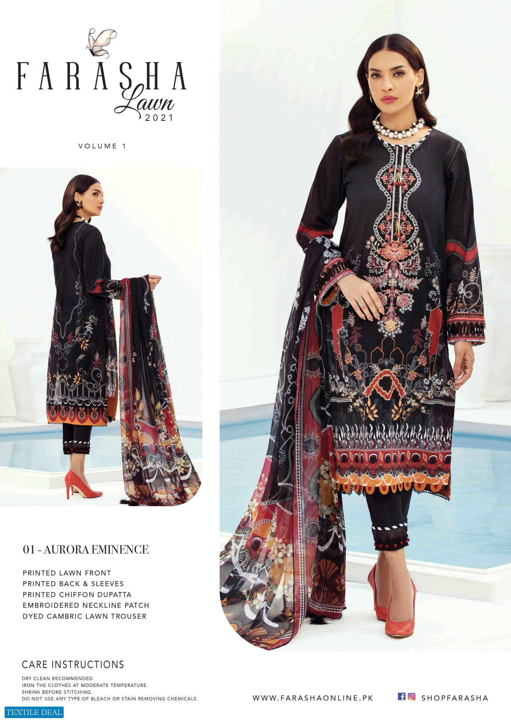 Farasha Lawn 2021 Wholesale Original Lawn Pakistani Dress