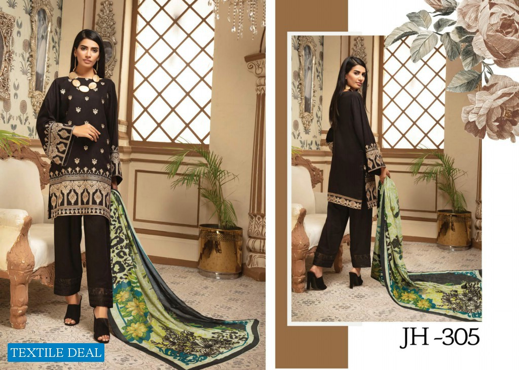 Fareeshia By Johra Embroidered Peace Leather Collection With Printed Wool Shal