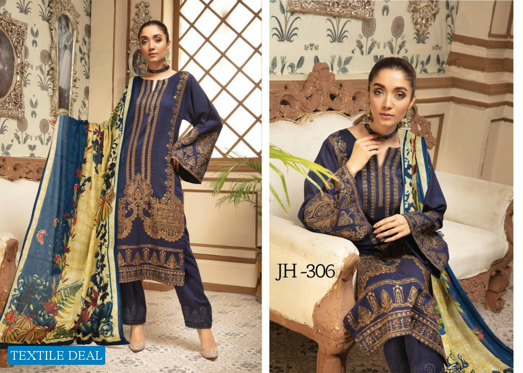 Fareeshia By Johra Embroidered Peace Leather Collection With Printed Wool Shal