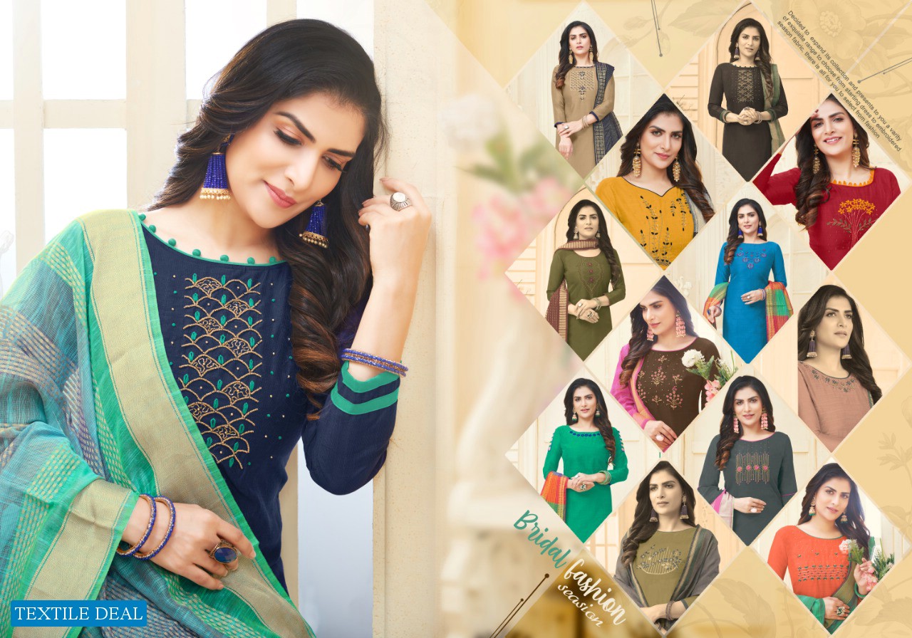 Fashion Floor Silky Wholesale Dress Material