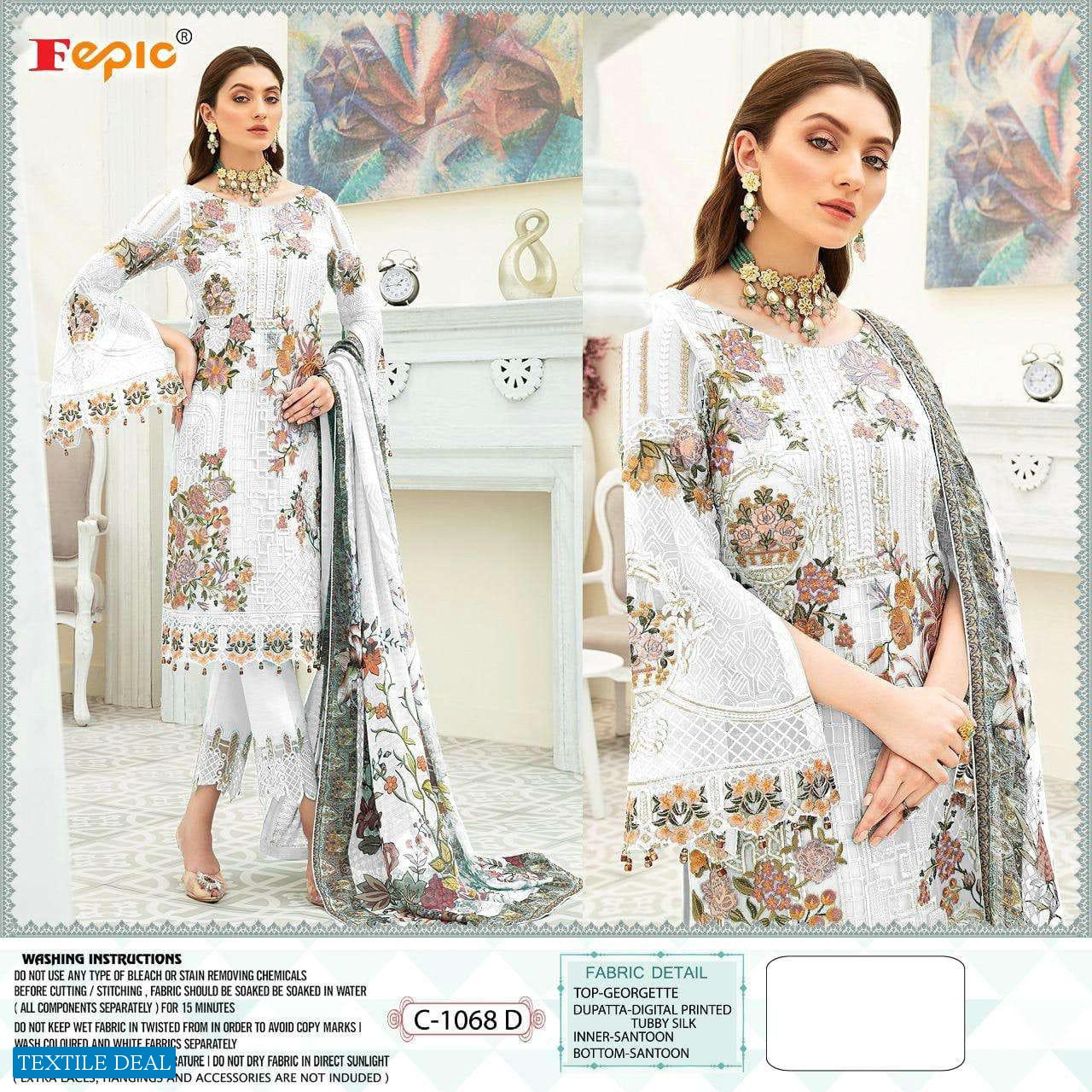 Fepic C-1068 Colour Wholesale Pakistani Concept Dress