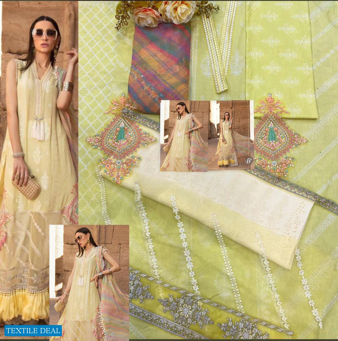 Fepic Rosemeen Maria B Luxury Lawn Vol-3 Wholesale Pakistani Dress