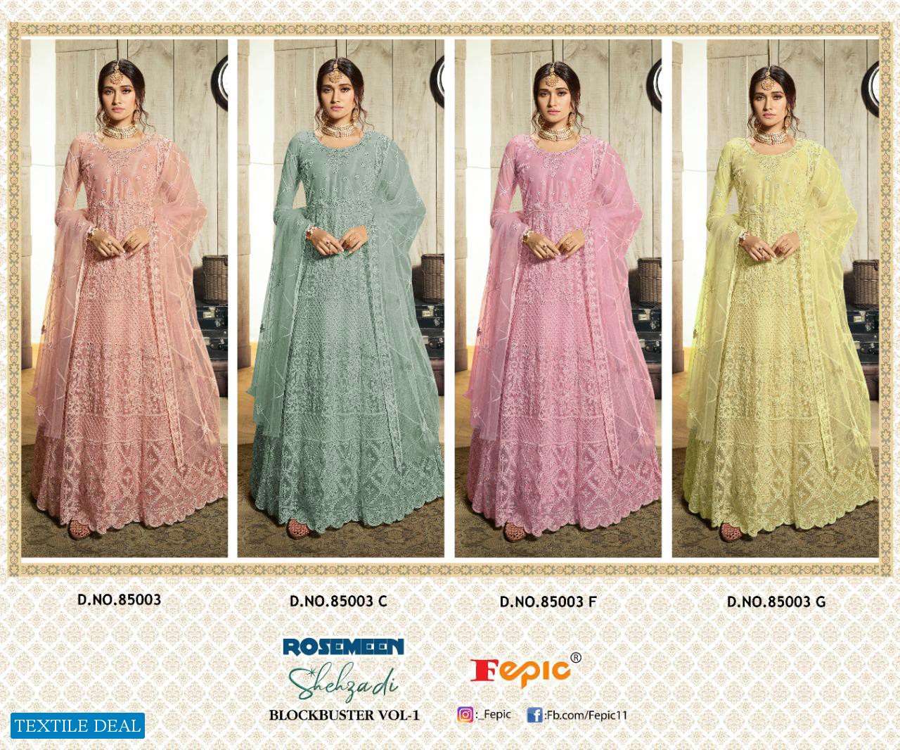 Fepic Rosemeen Shehzadi Blockbuster Vol-1 Wholesale pakistani Catalog