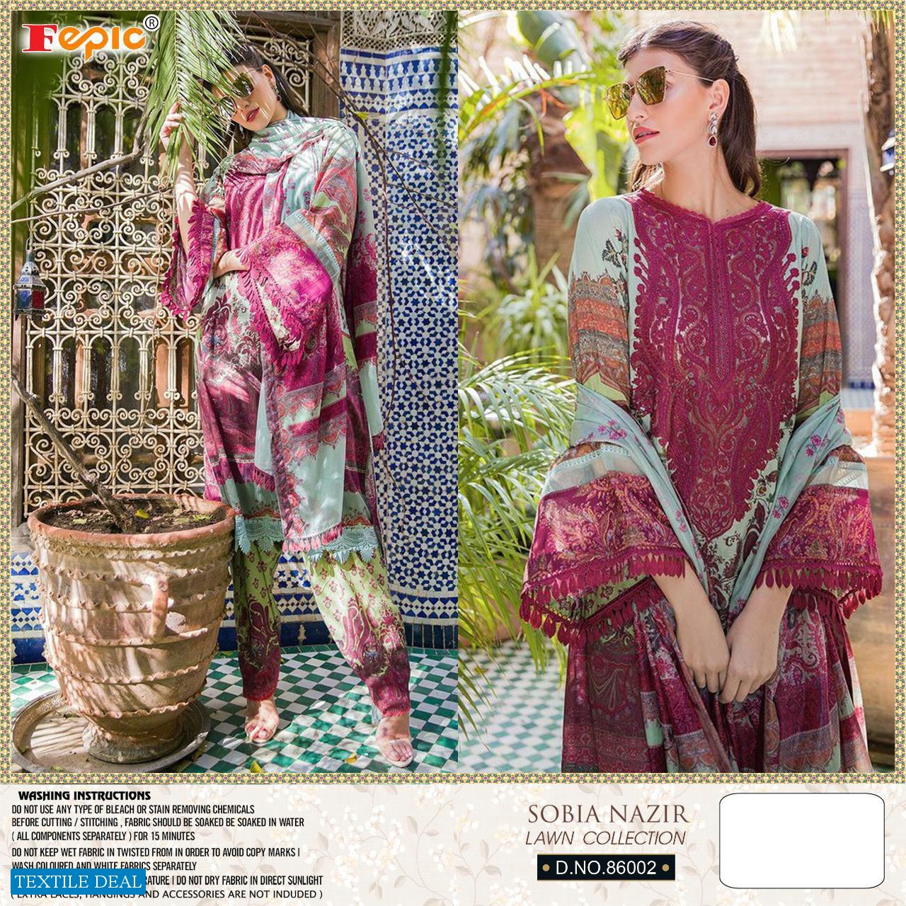 Fepic Rosemeen Sobia Nazir Wholesale Pakistani Lawn Collection