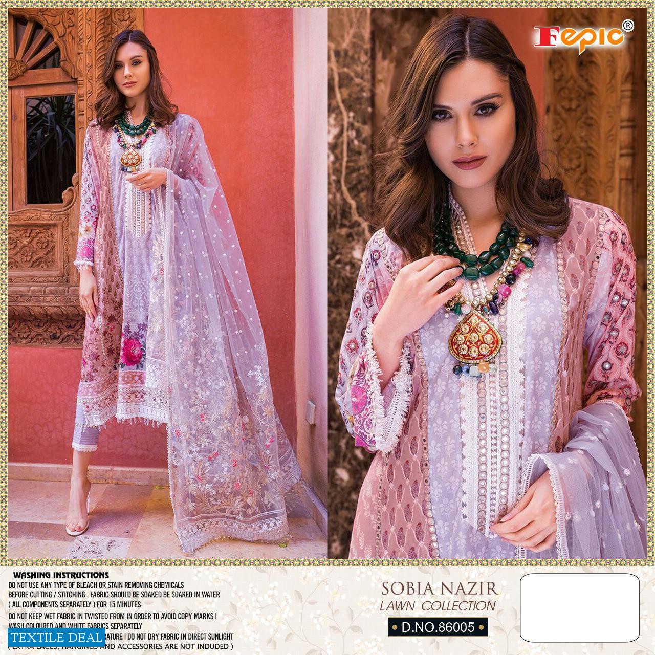 Fepic Rosemeen Sobia Nazir Wholesale Pakistani Lawn Collection