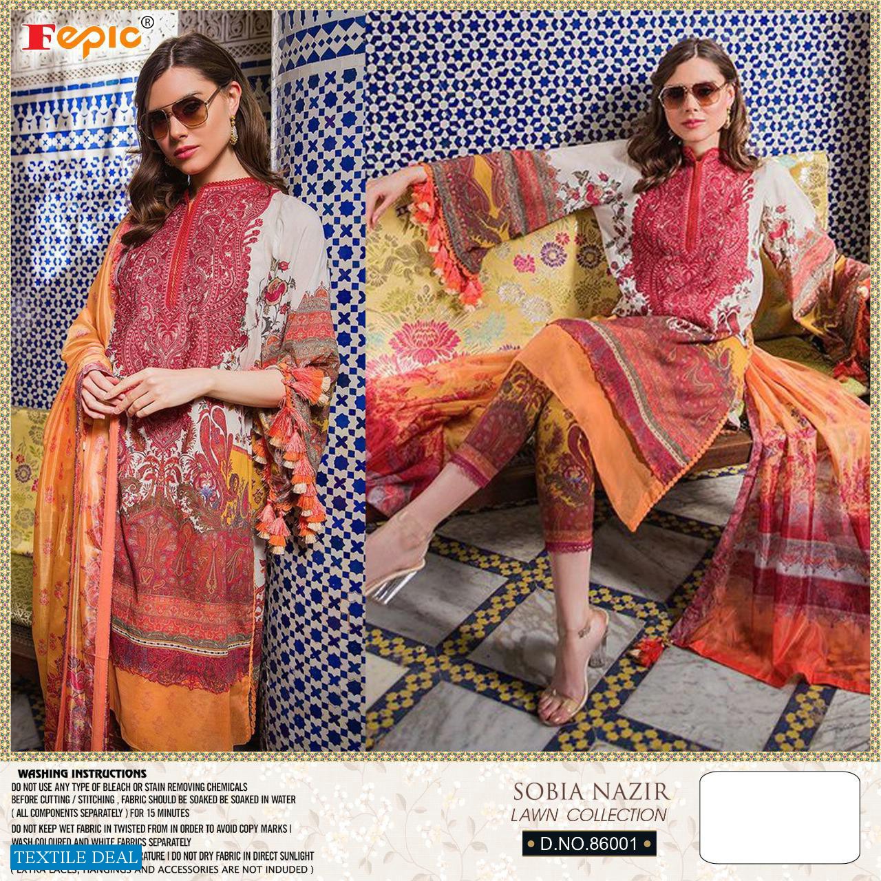 Fepic Rosemeen Sobia Nazir Wholesale Pakistani Lawn Collection
