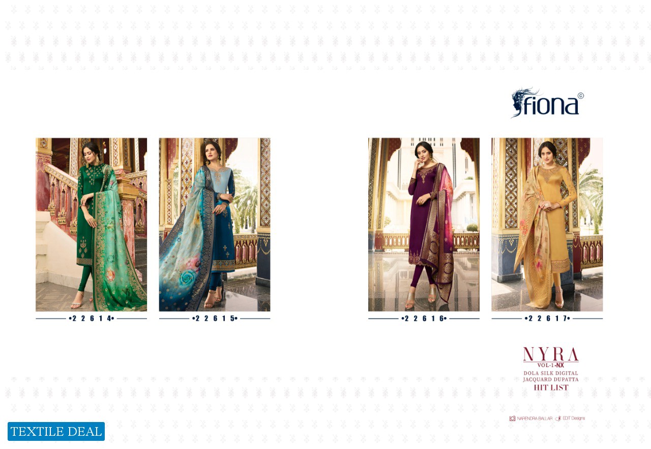 Fiona Nyra Vol-1 NX Wholesale Straight Long Salwar Kameez