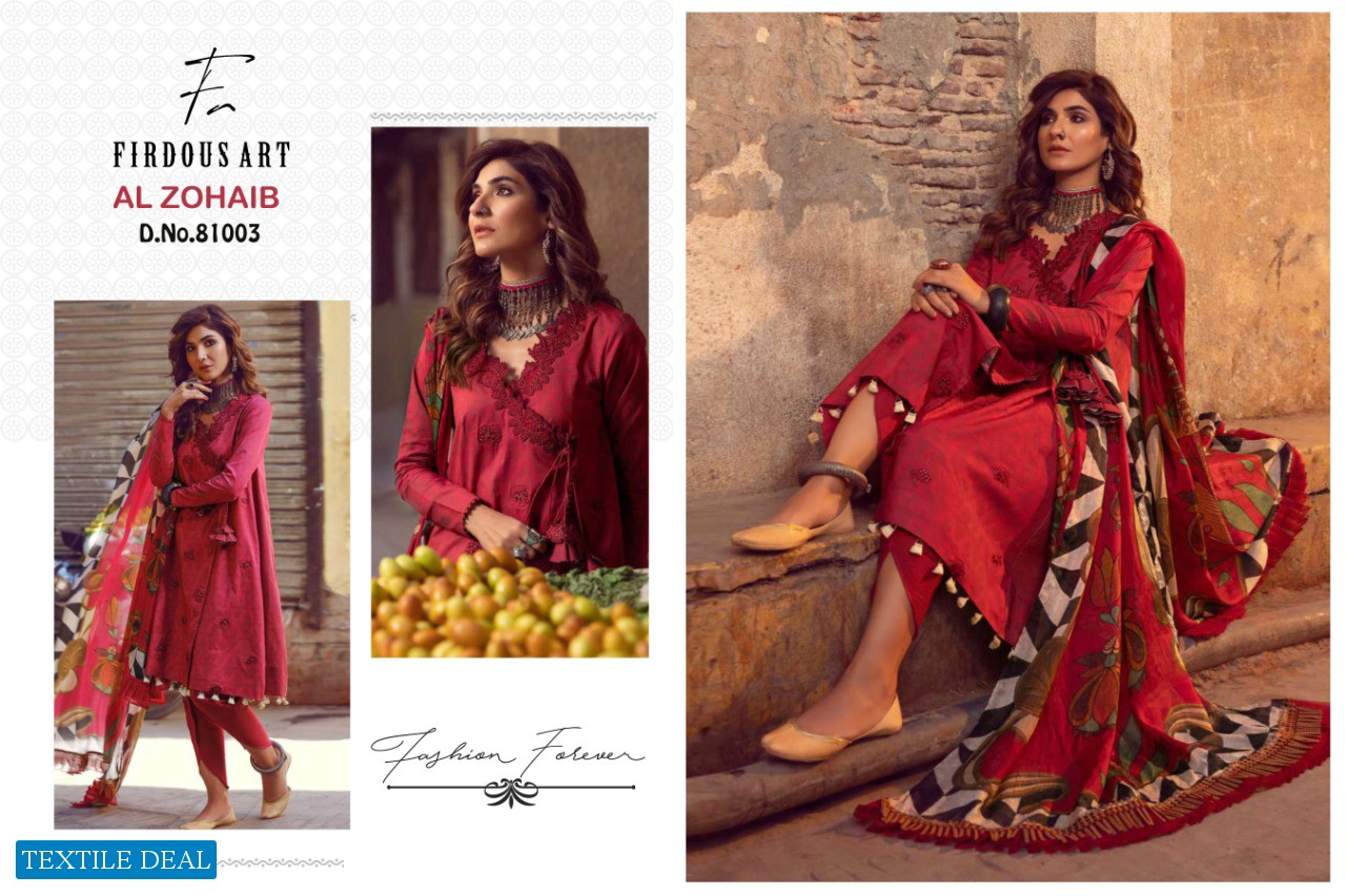 Firdous Art Al Zohaib Wholesale Lawn Pakistani Concept Salwar Kameez