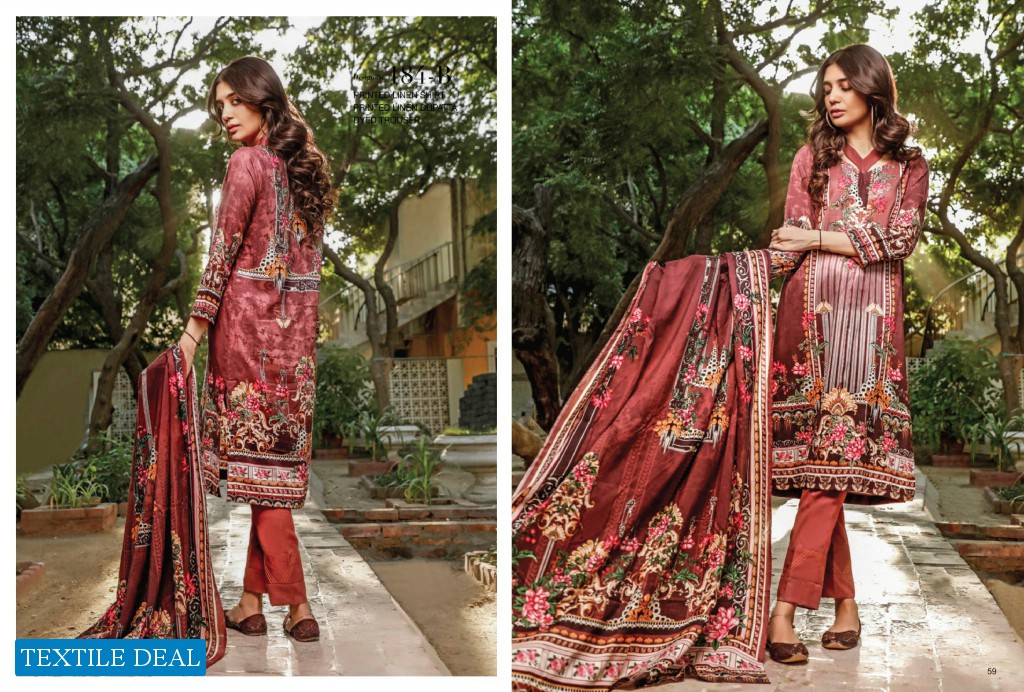 Firdous Resham Printed Linen Winter Collection Part-4 Wholesale Branded Pakistani Dresses