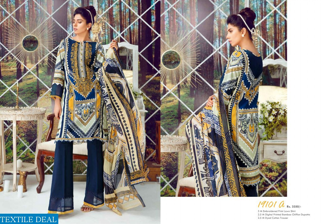 Firdous Virasat Digital Embroidered Lawn Collection 2019 Wholesaler And Dealer