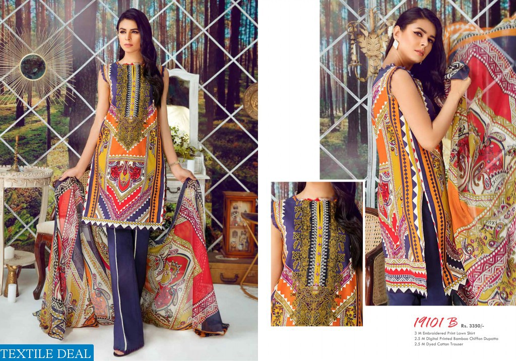 Firdous Virasat Digital Embroidered Lawn Collection 2019 Wholesaler And Dealer