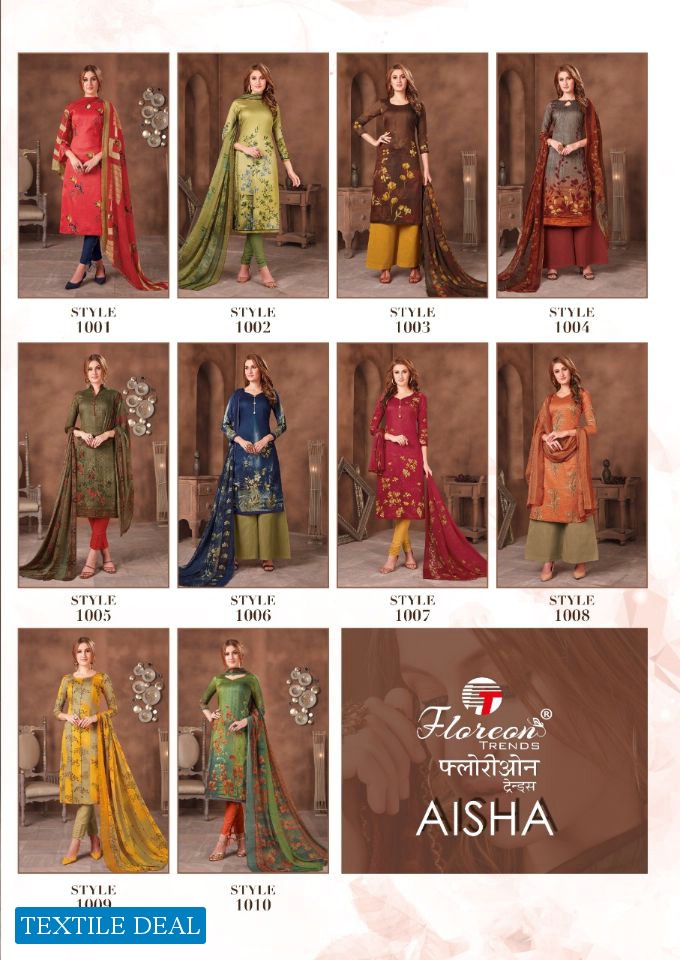 Floreon Aisha Wholesale Shopping Cotton Formal Dress Material