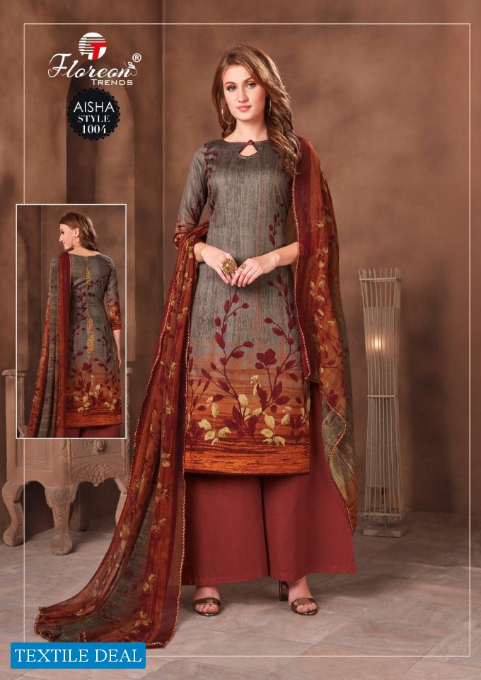 Floreon Aisha Wholesale Shopping Cotton Formal Dress Material