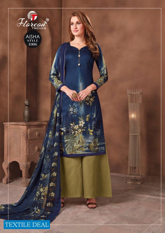 Floreon Aisha Wholesale Shopping Cotton Formal Dress Material