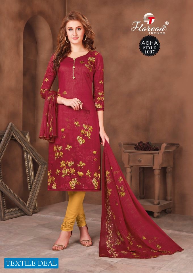Floreon Aisha Wholesale Shopping Cotton Formal Dress Material