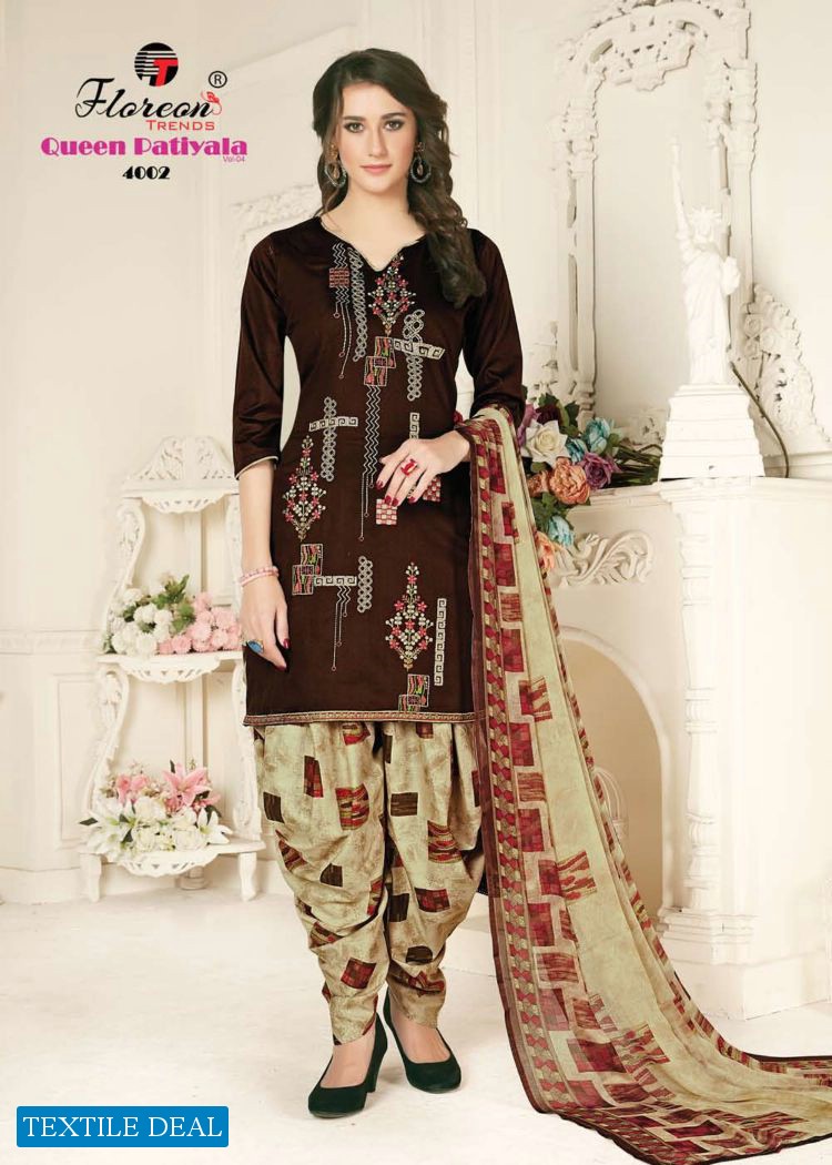 Floreon Queen patiyala vol-4 Wholesale patiala dress materials