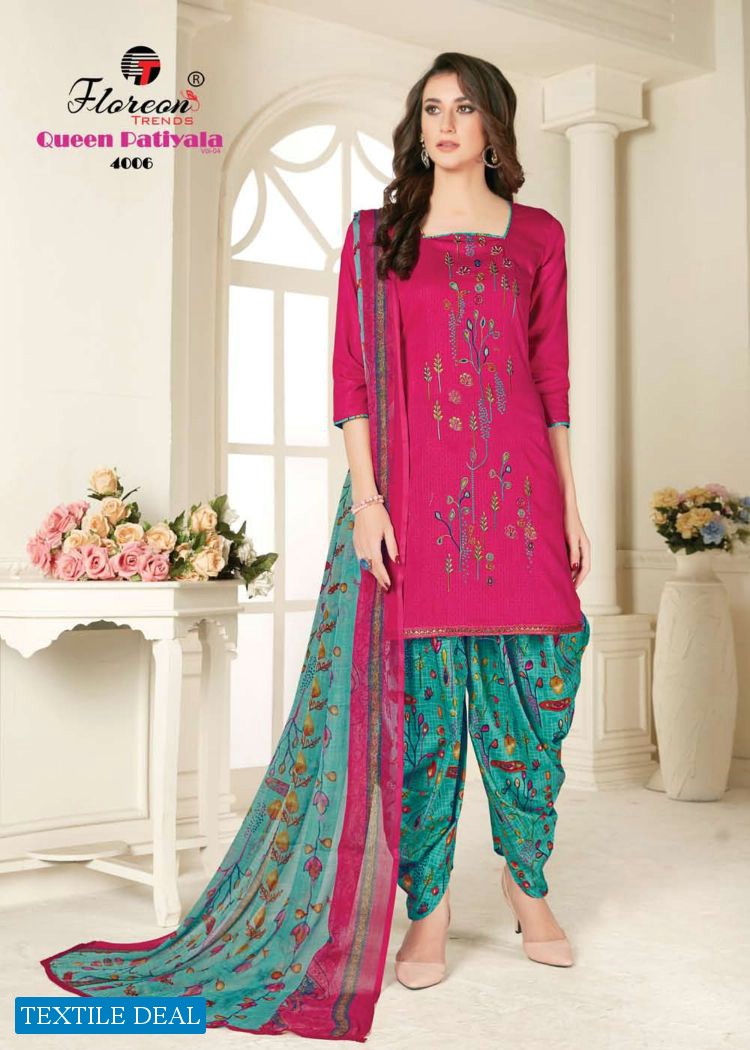 Floreon Queen patiyala vol-4 Wholesale patiala dress materials