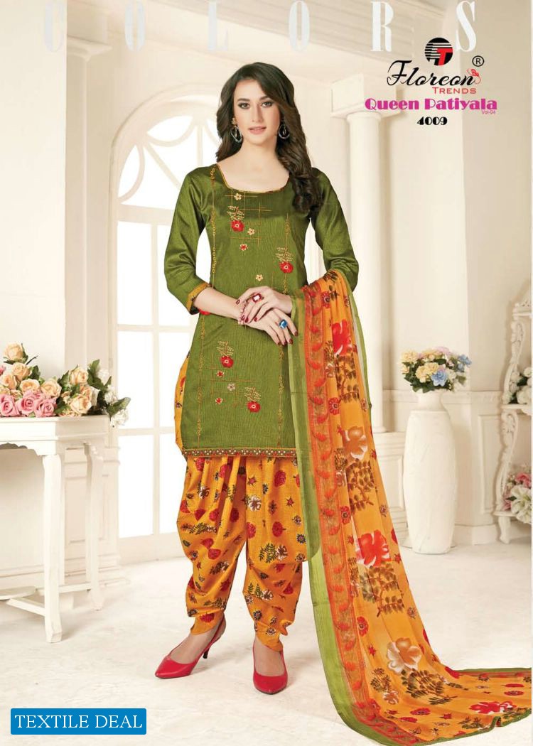 Floreon Queen patiyala vol-4 Wholesale patiala dress materials