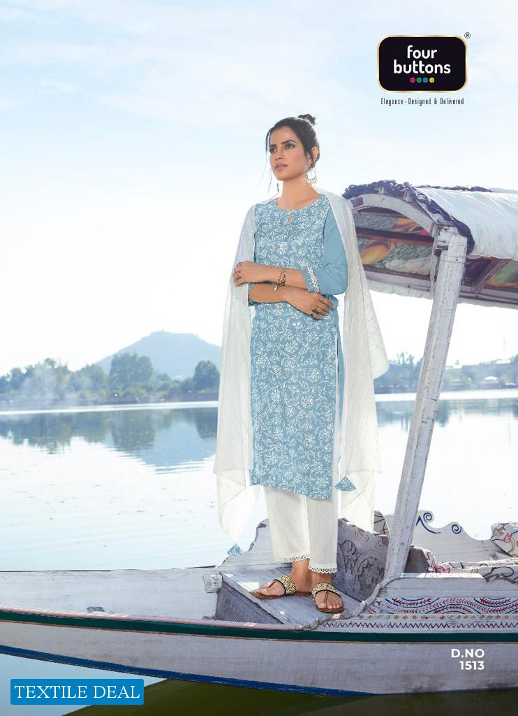 Four Buttons Four Gems Vol-2 Wholesale Designer Lucknowi Work Salwar Kameez