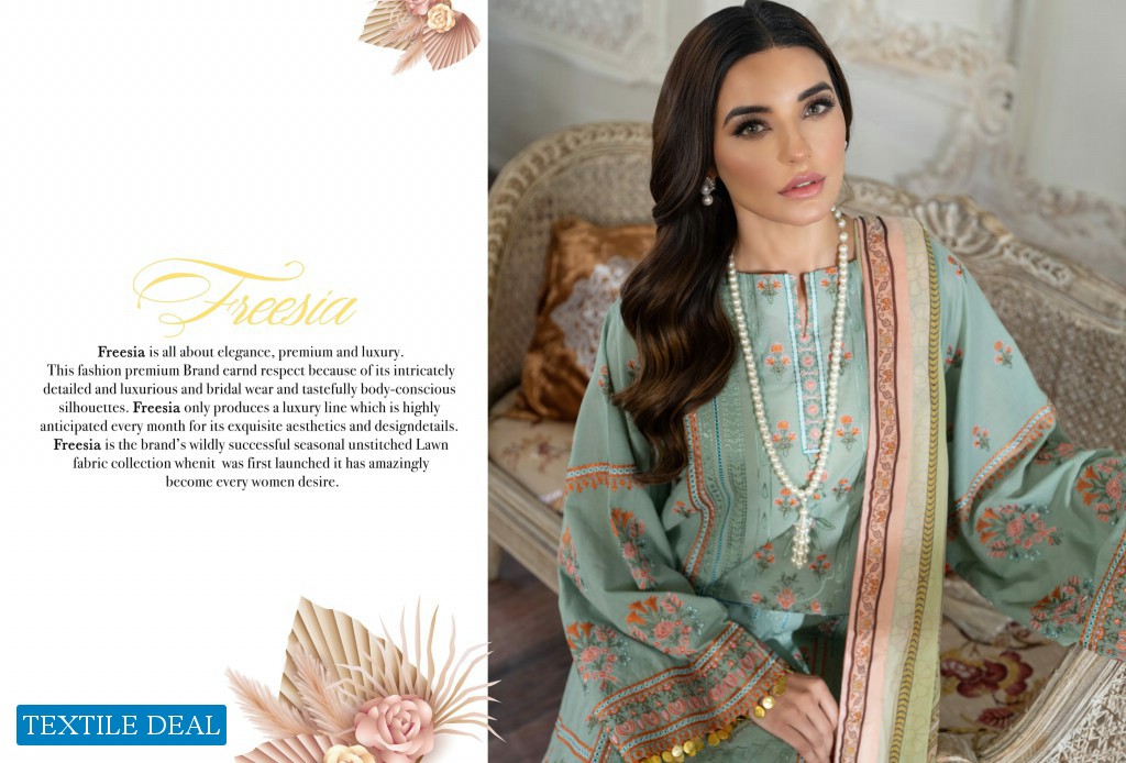 Freesia Luxury Lawn Collection Wholesale Original Pakistani Dress
