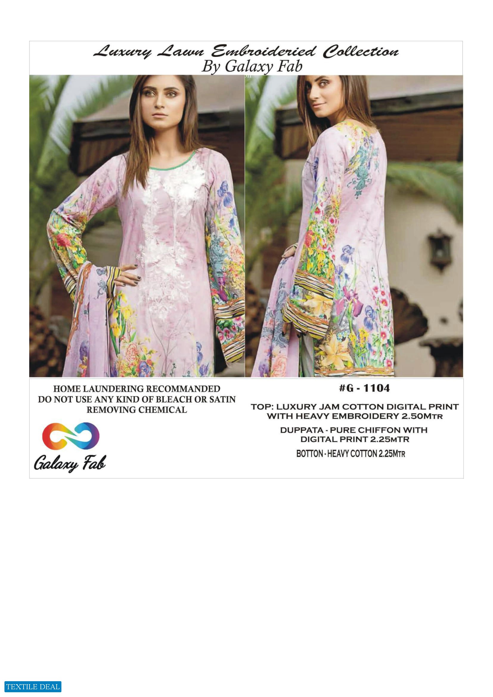 GALAXY FAB SANA SAFINAZ VOL 1 LAWN COLLECTION JAM COTTON WITH EMBROIDERY SUIT