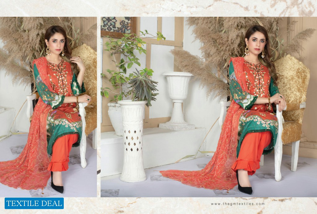 GM Textile Keysaria Royal Soiree Dupatta Wholesaler Pakistani Dress