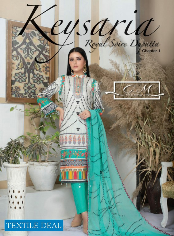 GM Textile Keysaria Royal Soiree Dupatta Wholesaler Pakistani Dress