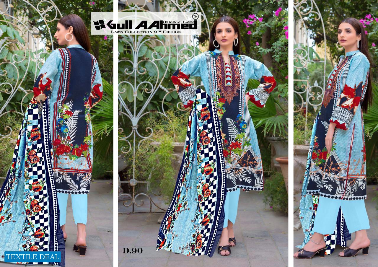 GULAHMED VOL 9 PURE LAWN PRINTED PAKISTANI DRESS MATERIALS