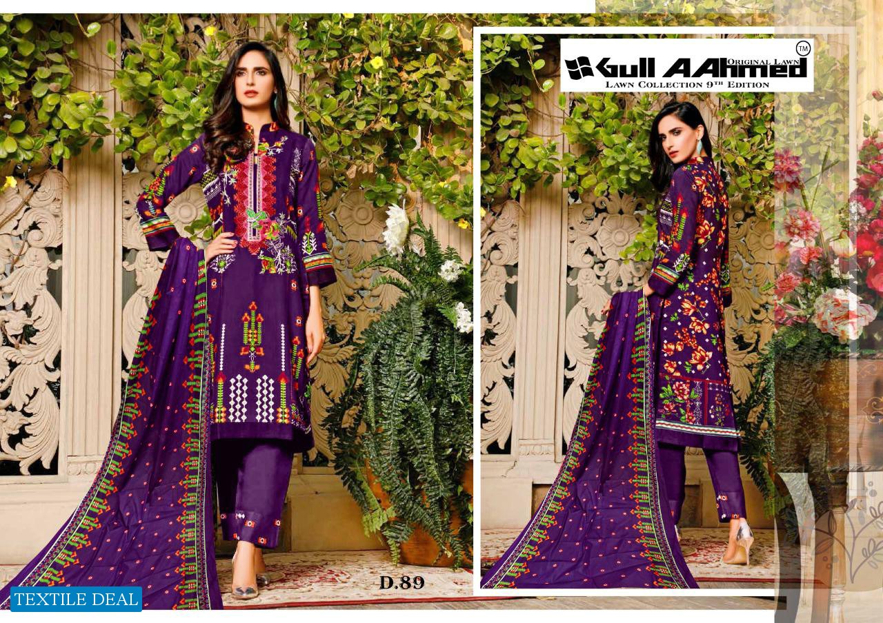 GULAHMED VOL 9 PURE LAWN PRINTED PAKISTANI DRESS MATERIALS