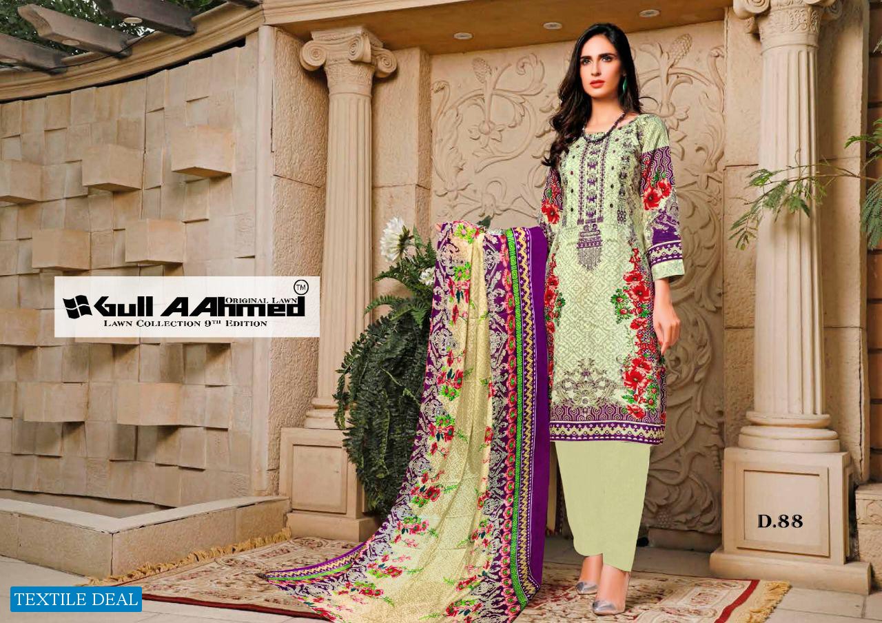 GULAHMED VOL 9 PURE LAWN PRINTED PAKISTANI DRESS MATERIALS
