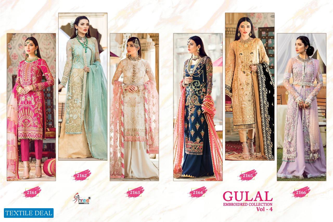 GULAL EMBROIDERED COLLECTION VOL 4 BY SHREE FABS NET GEORGETTE PAKISTANI SUIT
