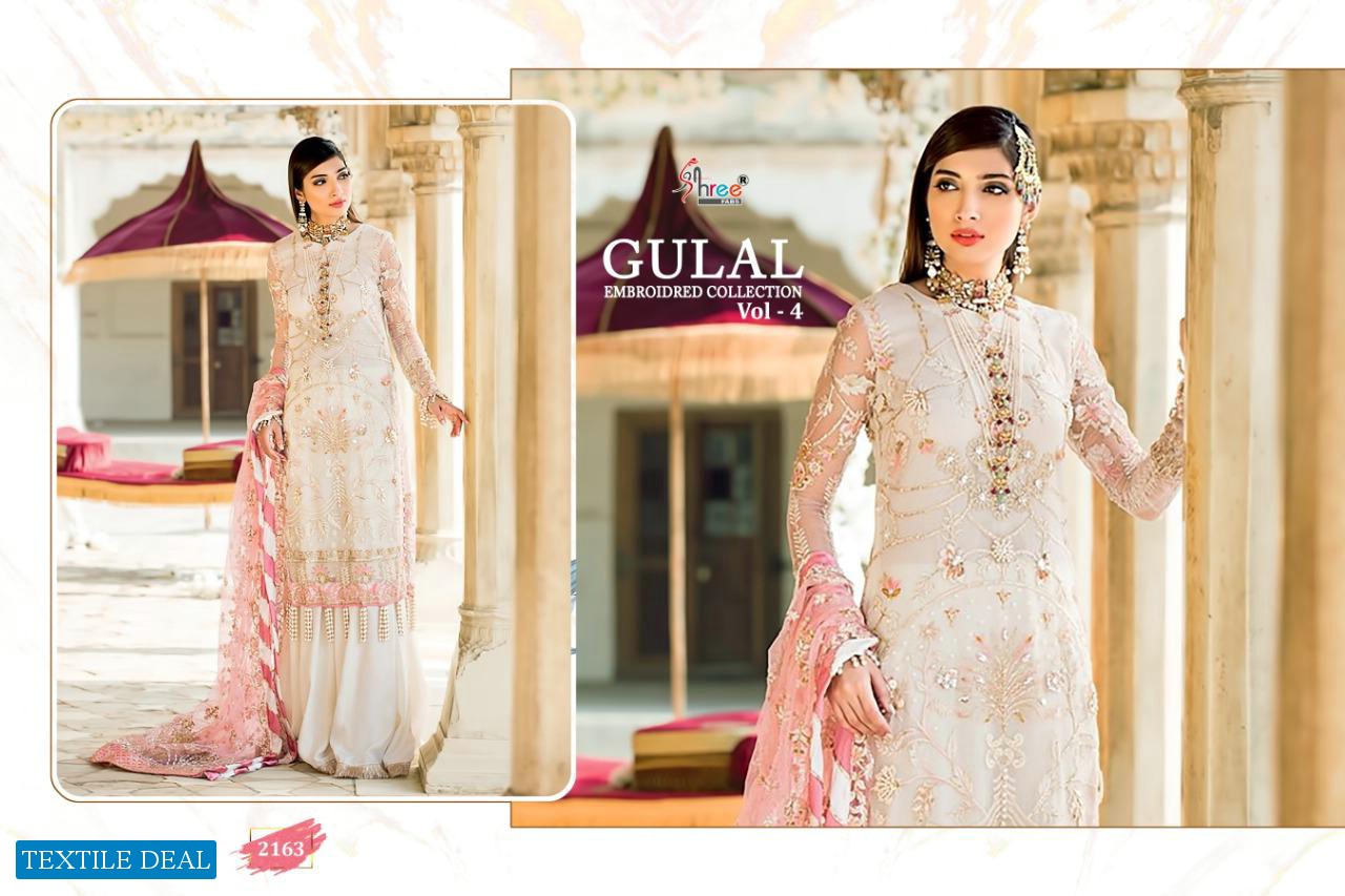 GULAL EMBROIDERED COLLECTION VOL 4 BY SHREE FABS NET GEORGETTE PAKISTANI SUIT