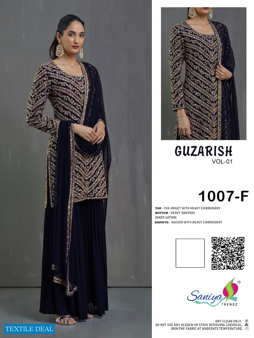 GUZARISH BY SANIYA TRENDZ GEORGETTE EMBROIDERY PARTY WEAR SUITS