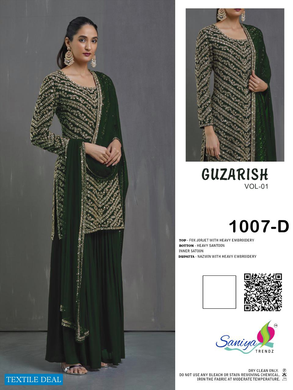 GUZARISH BY SANIYA TRENDZ GEORGETTE EMBROIDERY PARTY WEAR SUITS