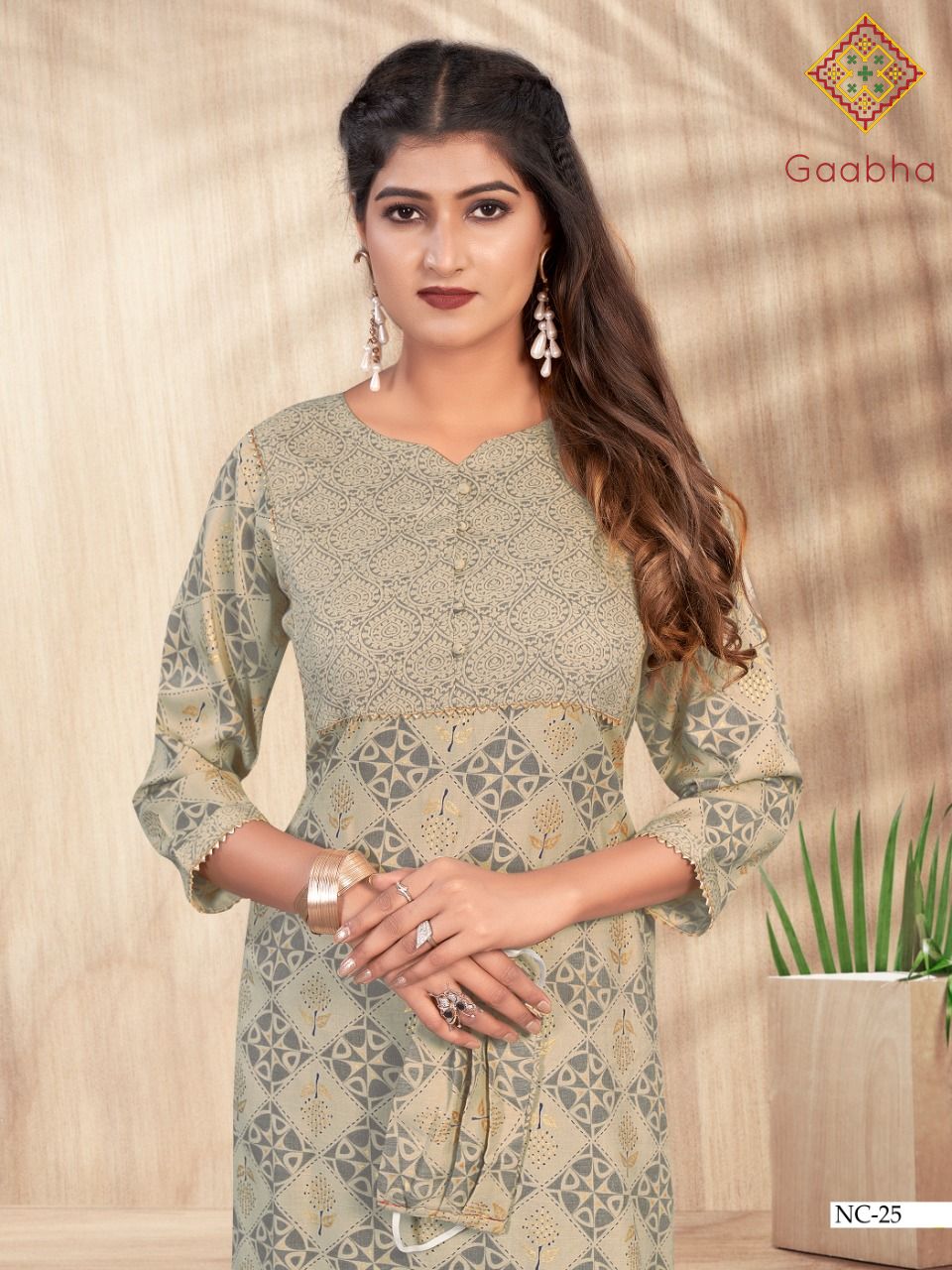 Gaabha Naycee Kurti With Pant And Mask Collection