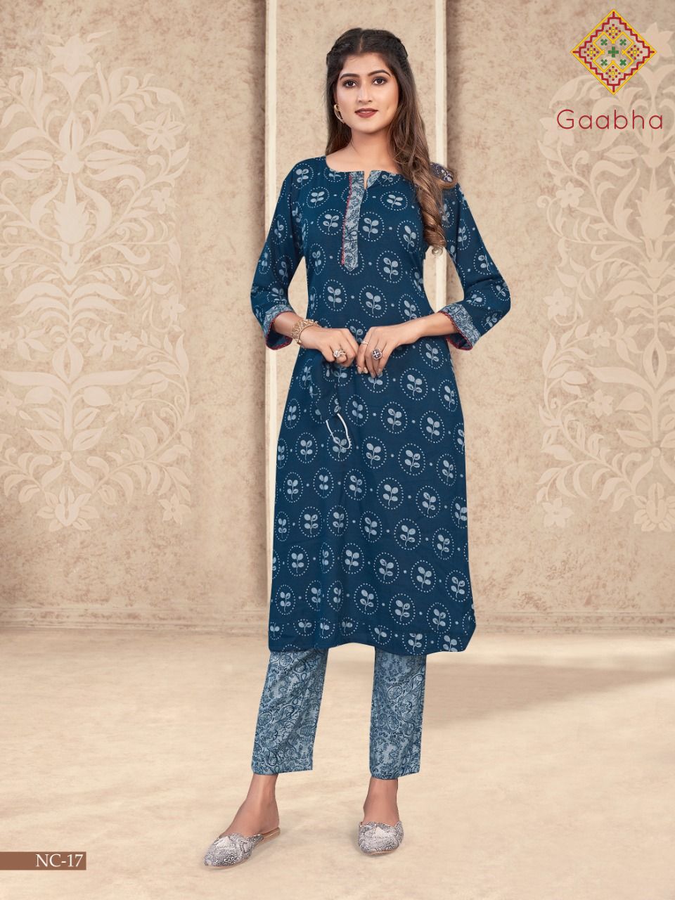 Gaabha Naycee Kurti With Pant And Mask Collection