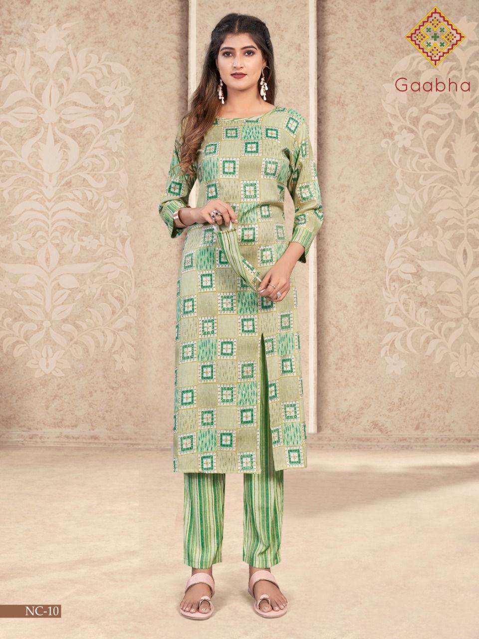 Gaabha Naycee Kurti With Pant And Mask Collection